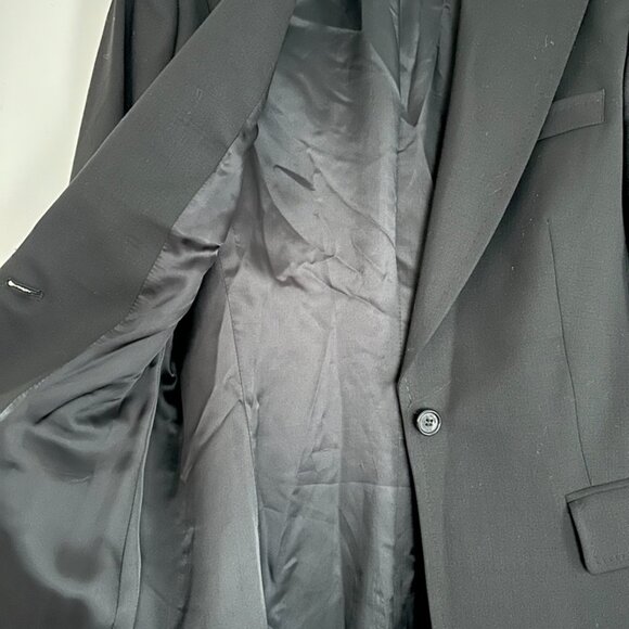 Brooks Brothers black wool and spandex single-breasted jacket size 6 - Picture 4 of 7